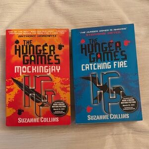 The Hunger Games Book Set by - Red and Blue Covers